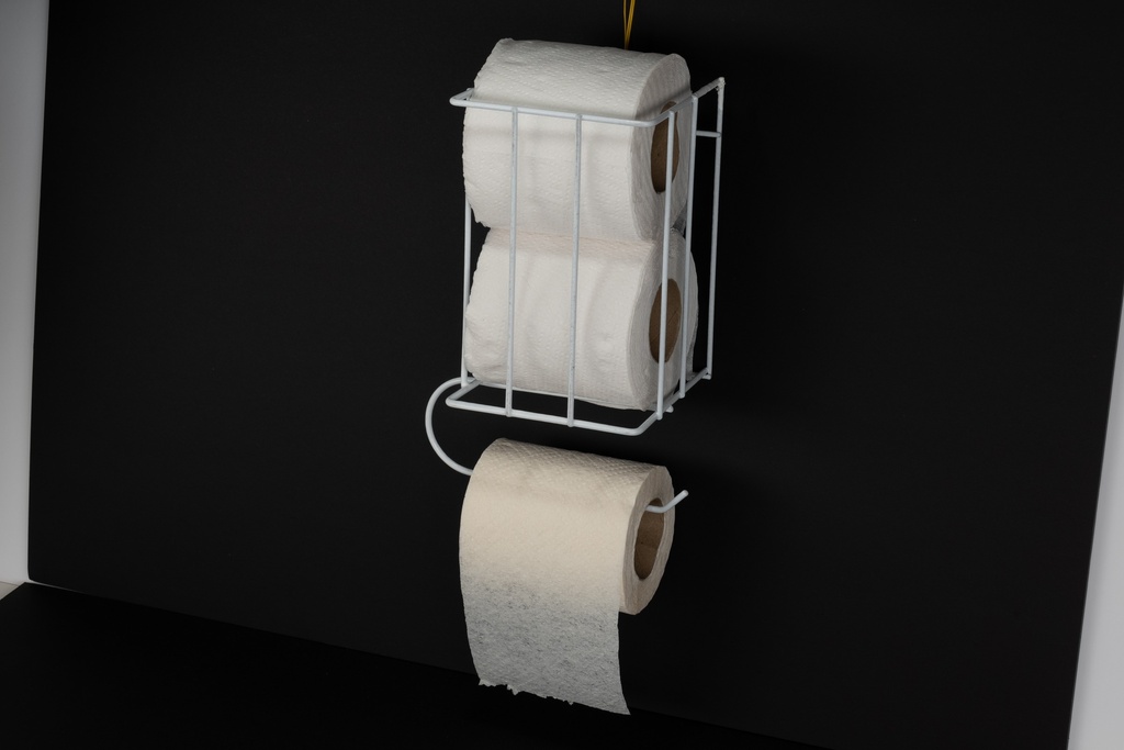 PORTA PAPEL HIGIENICO 2 +1 EN USO AMUR. BCO