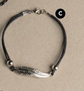 PULSERAS -- CORDÓN HOJA