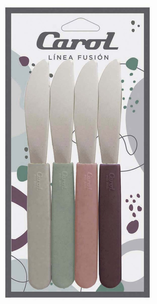 CUCHILLOS PARA UNTAR, X 4 PIEZAS, MIX COLOR -- MIX FUSION