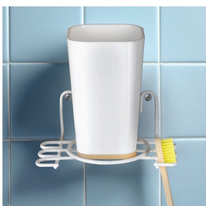 [1157] PORTA CEPILLOS DTES  6/ C/POSA VASO BLANCO