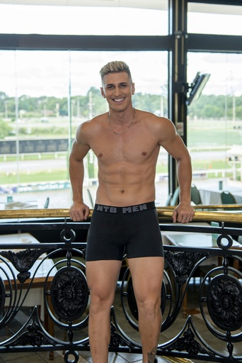 [1279] BOXER ALG/LYCRA CLASICO CON  ELASTICO PERSONALIZADO -- NEGRO -- XXL