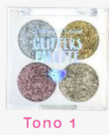 [1862] GLITTERS PALLETE  4 TONOS PALETA   1