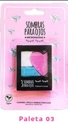 [1926] TRIO DE SOMBRAS EN BLISTER CORAZON PALETA 03